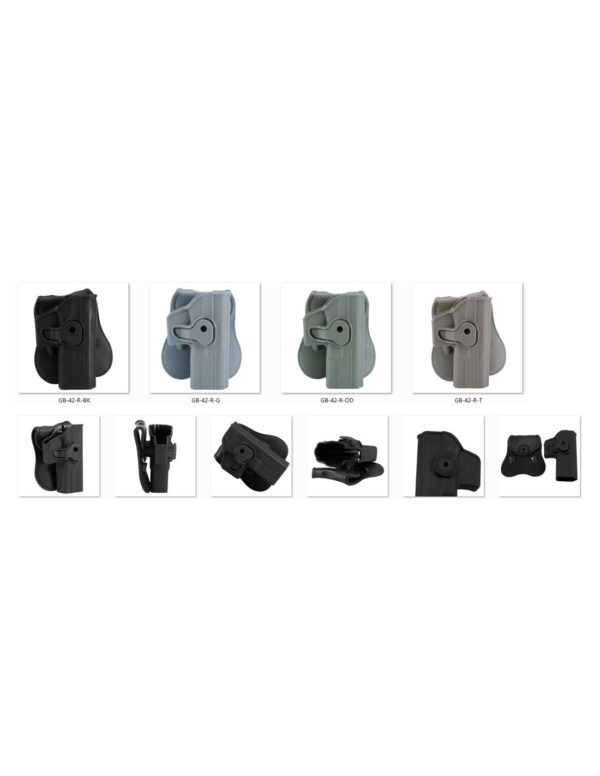 PISTOLERA RIGIDA GLOCK GRIS